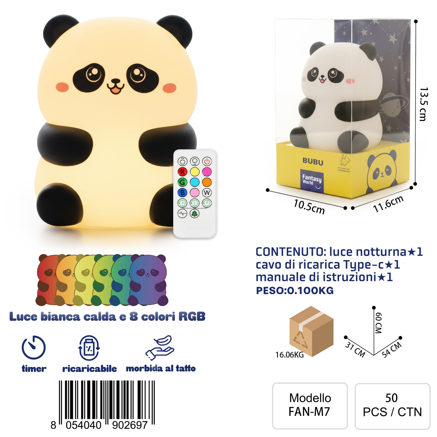 FAN-M7 BUBU 奇幻世界 RGB 夜灯带遥控器