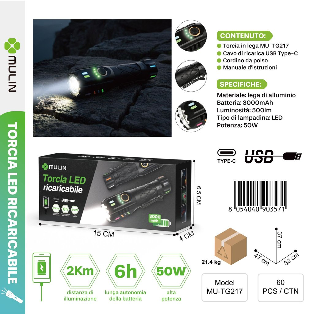 MU-TG217 Torcia 50W