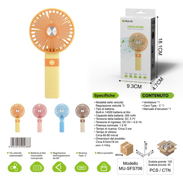 Ventilatore con suppporto per cellulare SFS706