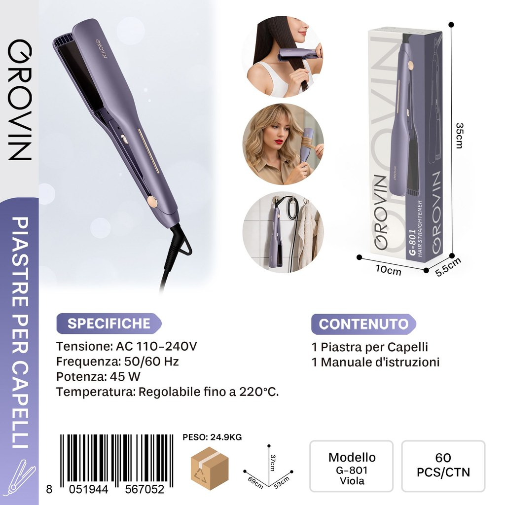 G-801 Piastra per Capelli 45w