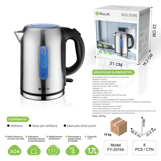 FY-2015A 1.7 Litri Bollitore Elettrico