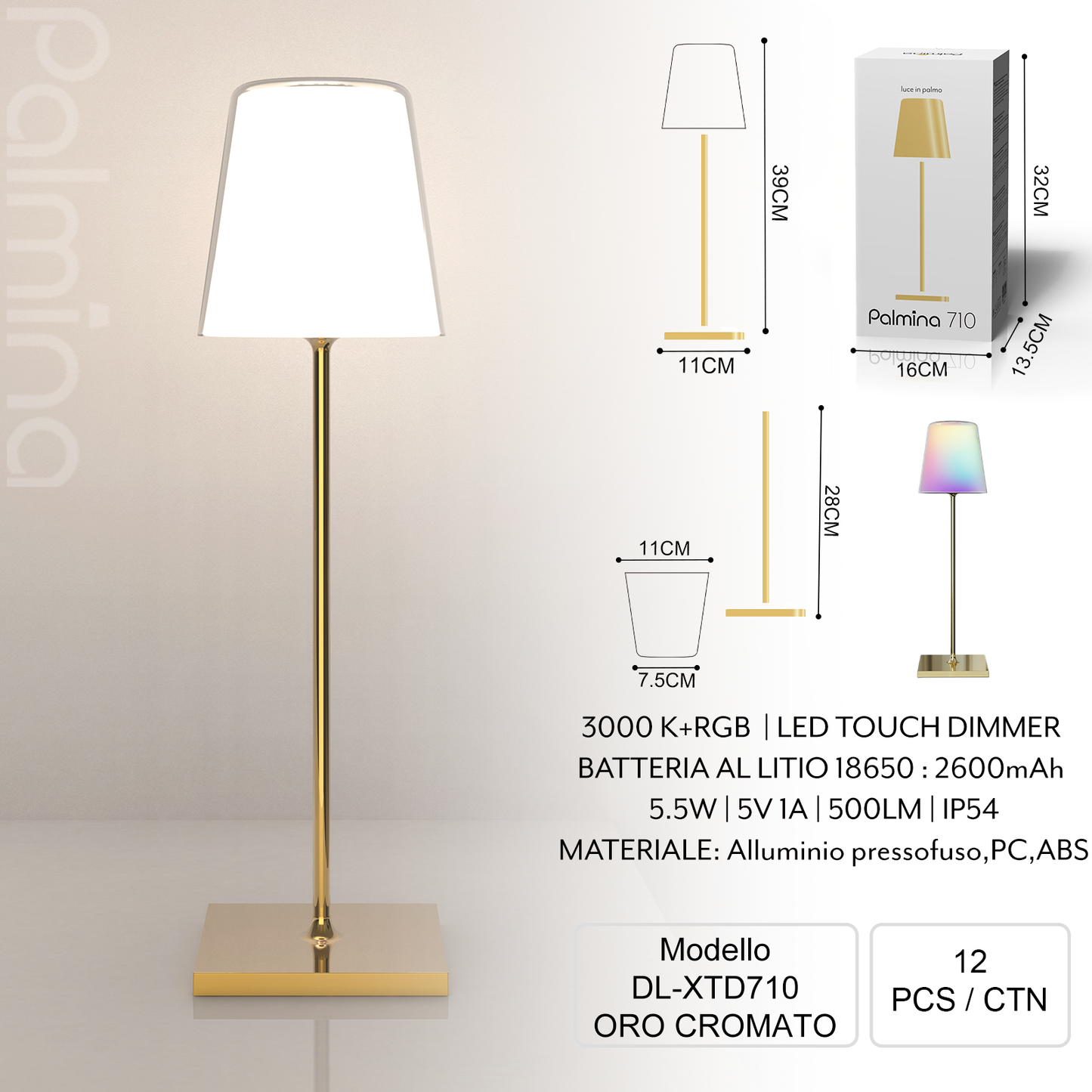 PALMINA XTD710 RGB Tischleuchte