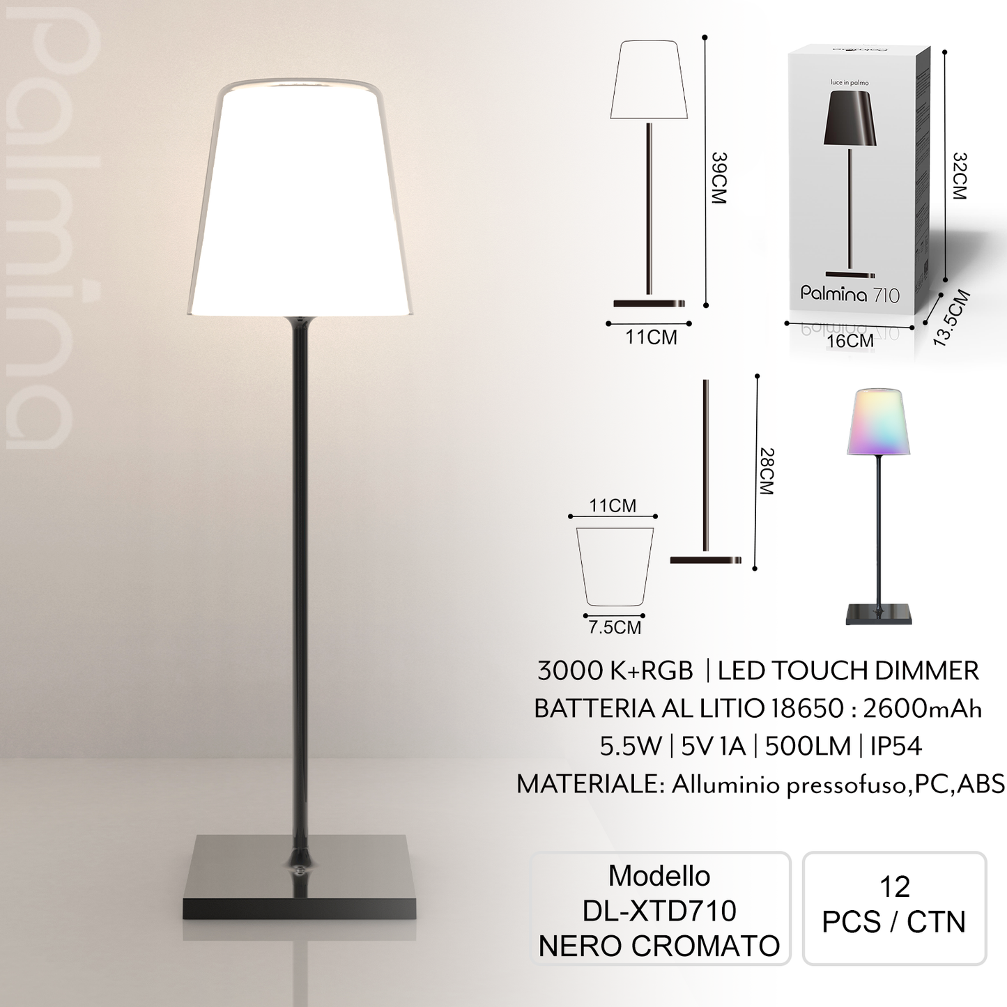 PALMINA XTD710 RGB Tischleuchte