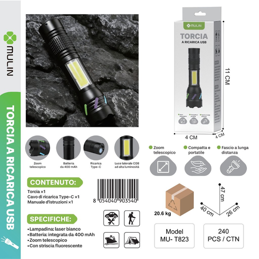 MU-T823 Toracia Ricarica USB