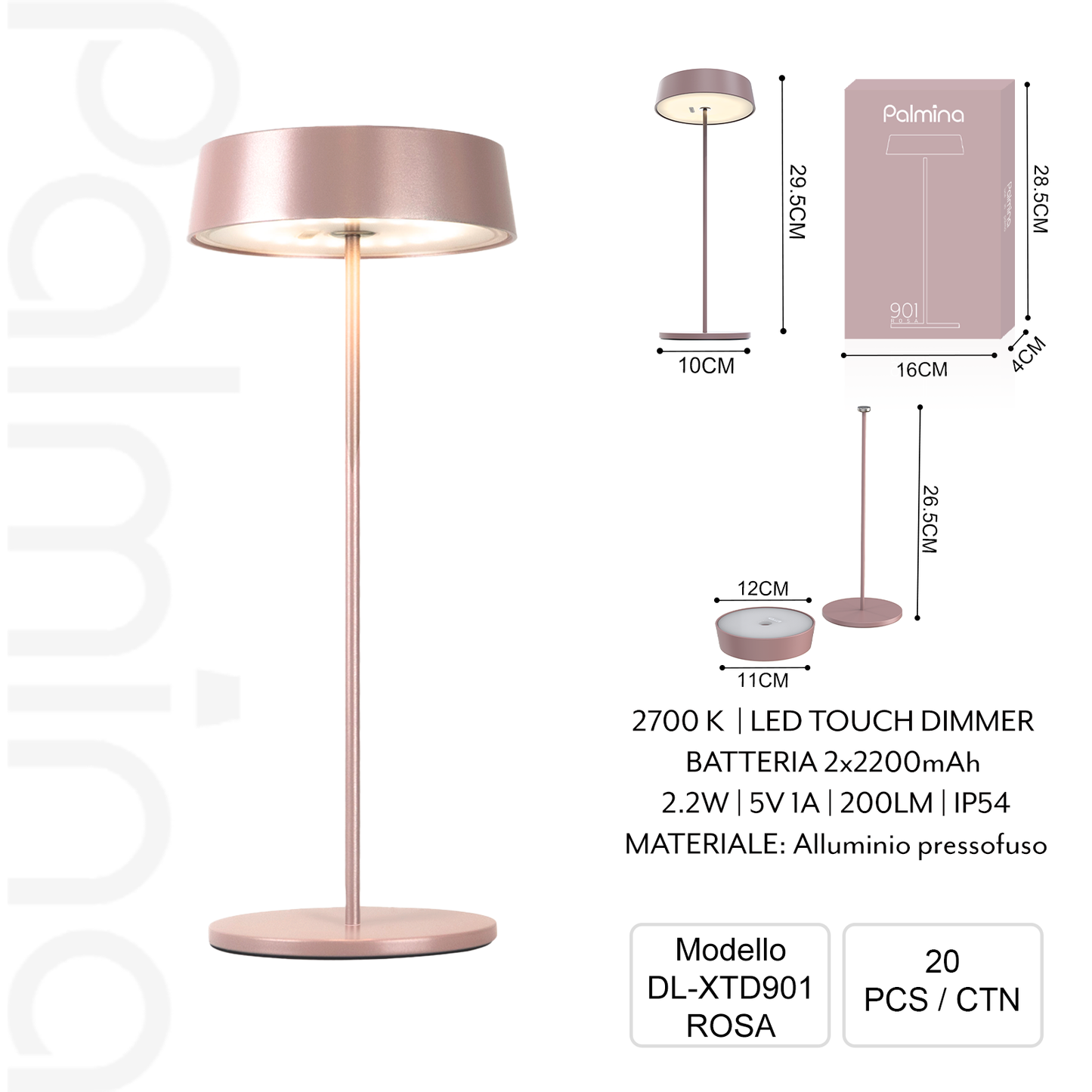 PALMINA XTD901 Magnetische Tischleuchte