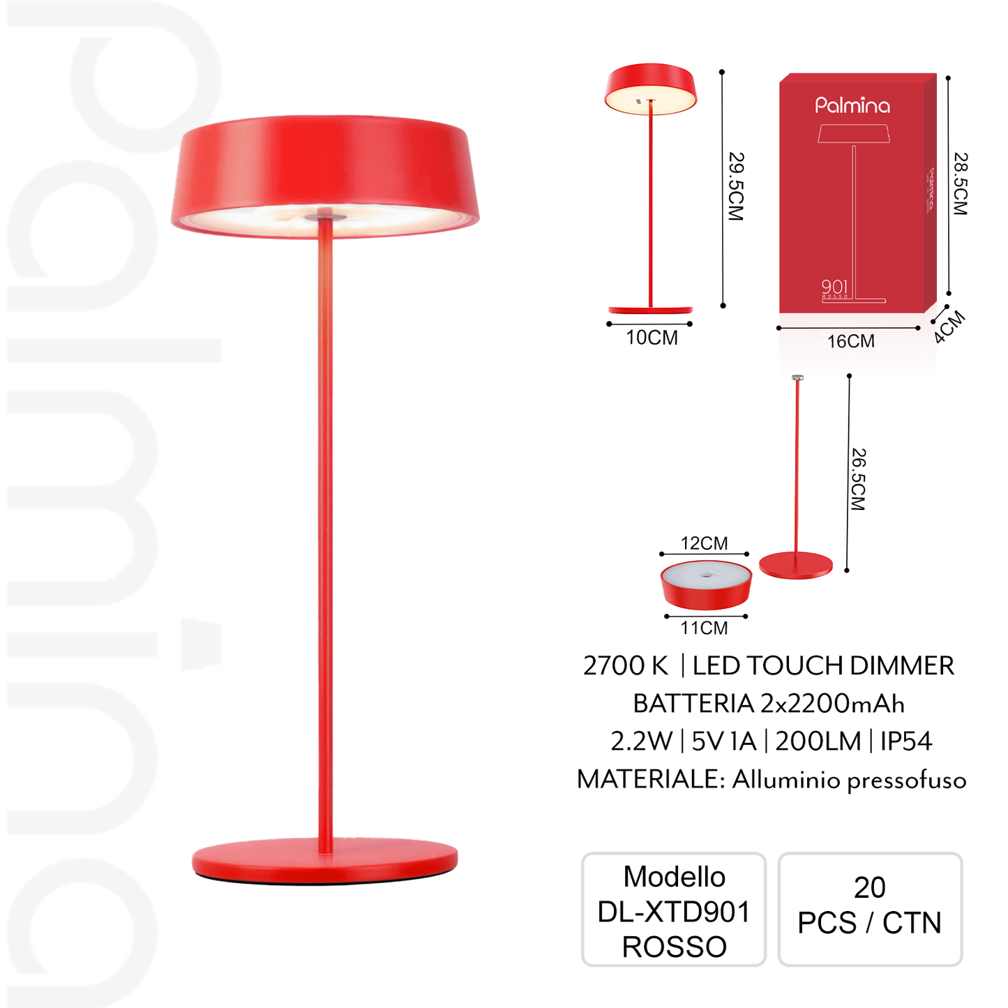 PALMINA XTD901 Magnetische Tischleuchte
