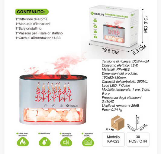 FT-1935 Diffusore di Aromi con Effetto Fiamma