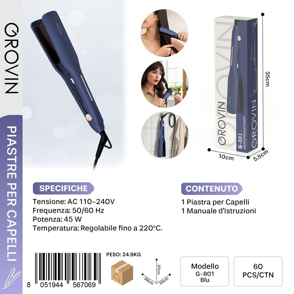 G-801 Piastra per Capelli 45w