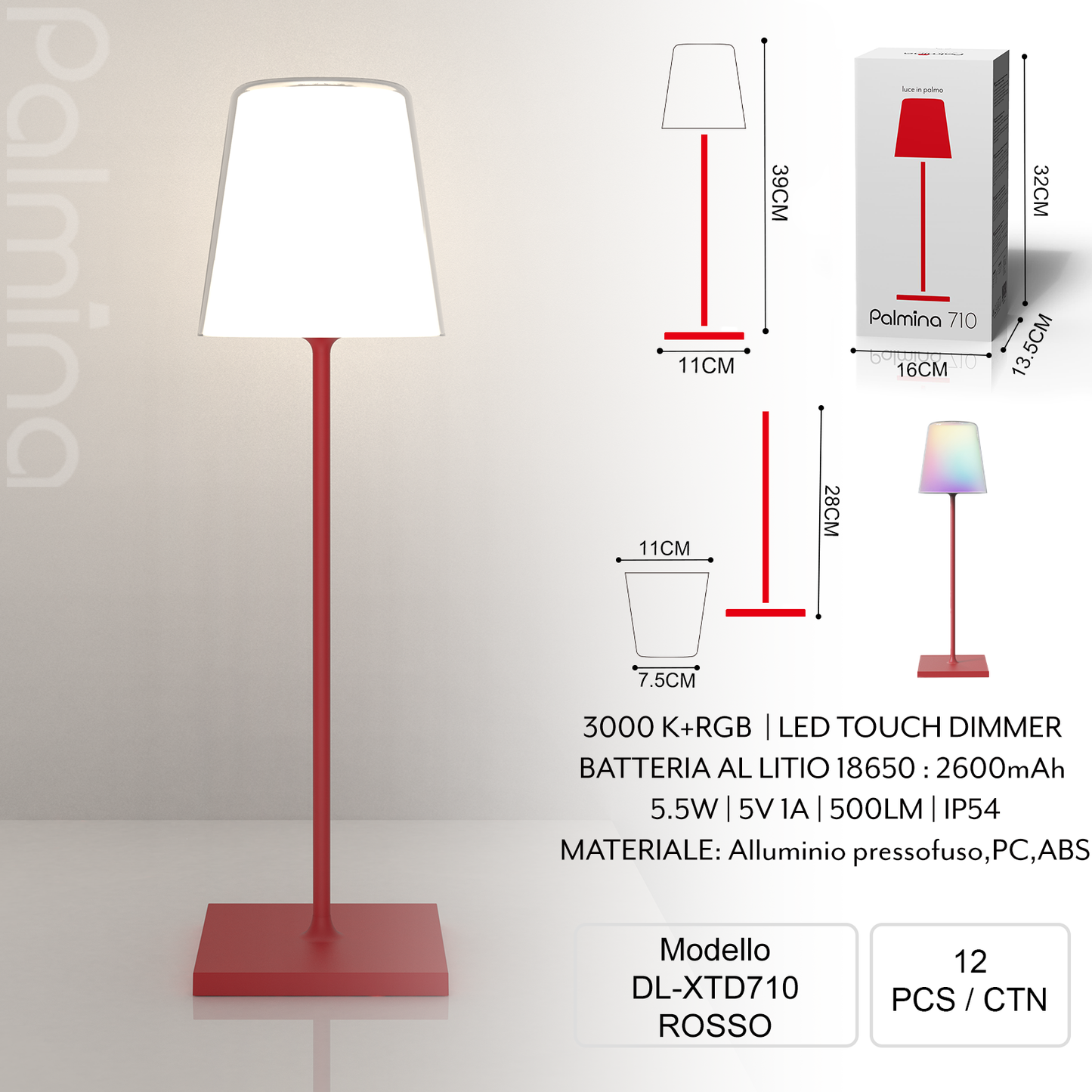 PALMINA XTD710 RGB Tischleuchte