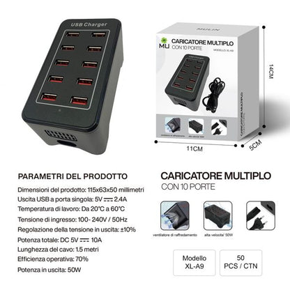 Caricatore Multiplo con 10 PORTE