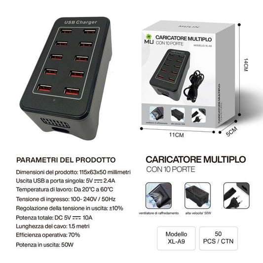 Caricatore Multiplo con 10 PORTE