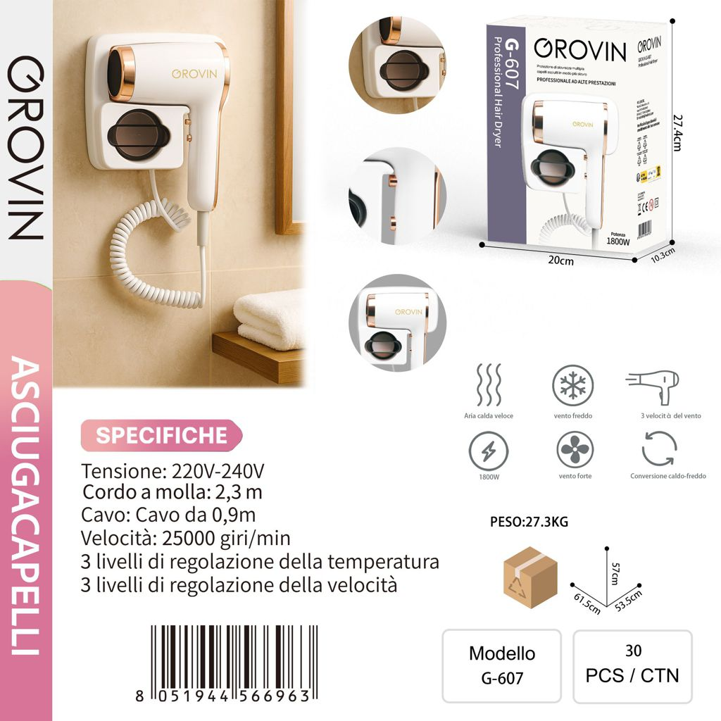 G-607 Asciugacapelli 1800w