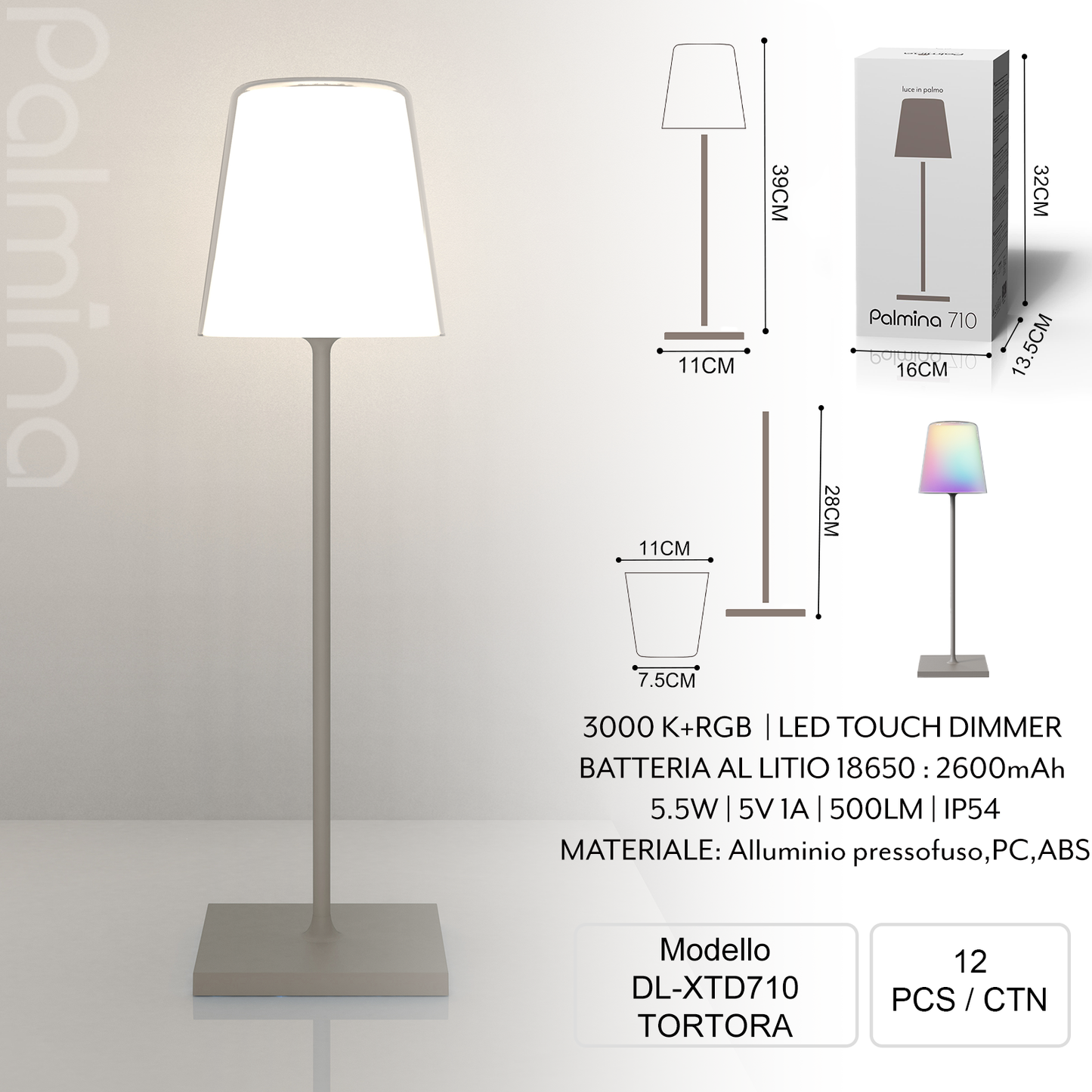 PALMINA XTD710 RGB Tischleuchte