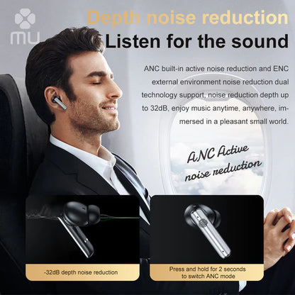 P60 Pro Stereo Wireless Cuffie con ENC e ANC Cancellazione Rumore