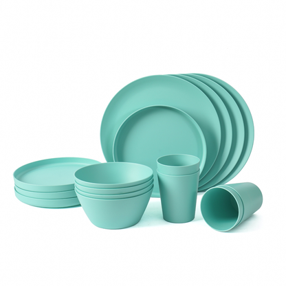 SET CENA 16PZ In Amido di Mais, Ecologico e Riutilizzabile