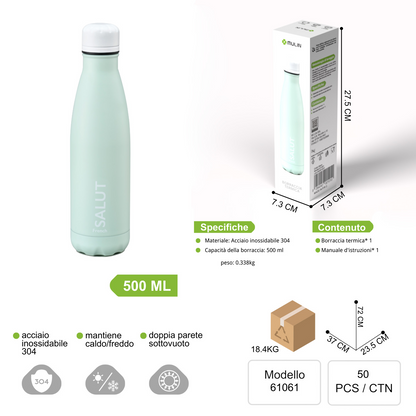 61061 Borraccia Termica 500ml con Dicitura