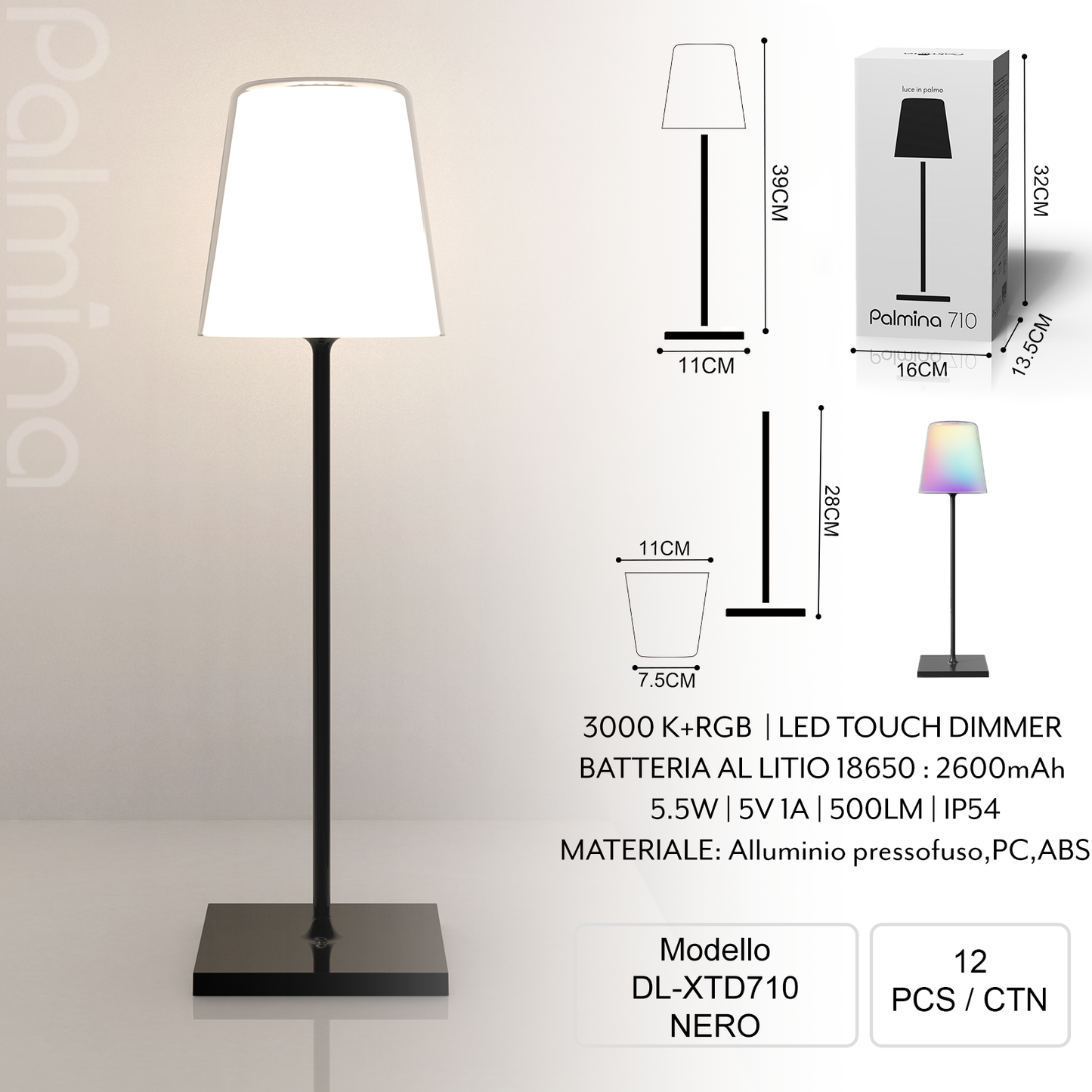 PALMINA XTD710 RGB Tischleuchte