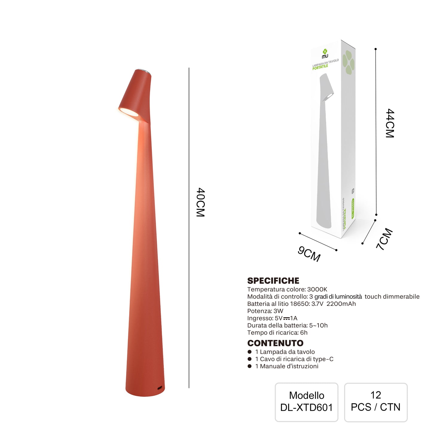 XTD601 Portable Table Lamp