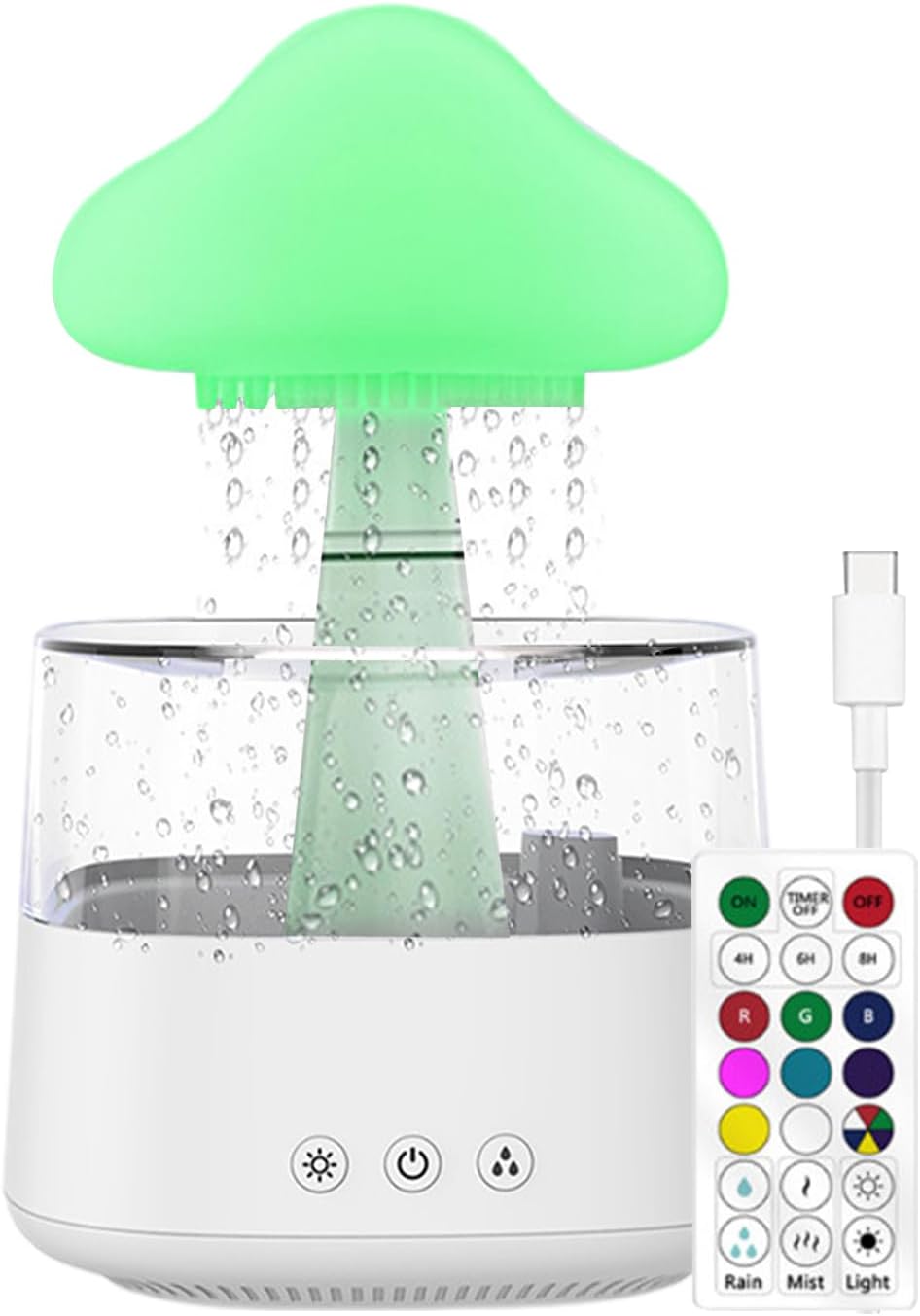 MU-XXJF003 Diffusore di Aromi a Forma di Nuvole Pioggiante RGB 450ml