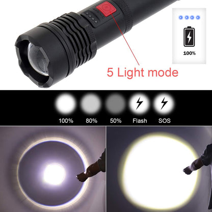 BL-X72-P90 Tactical Military Flashlight 10w