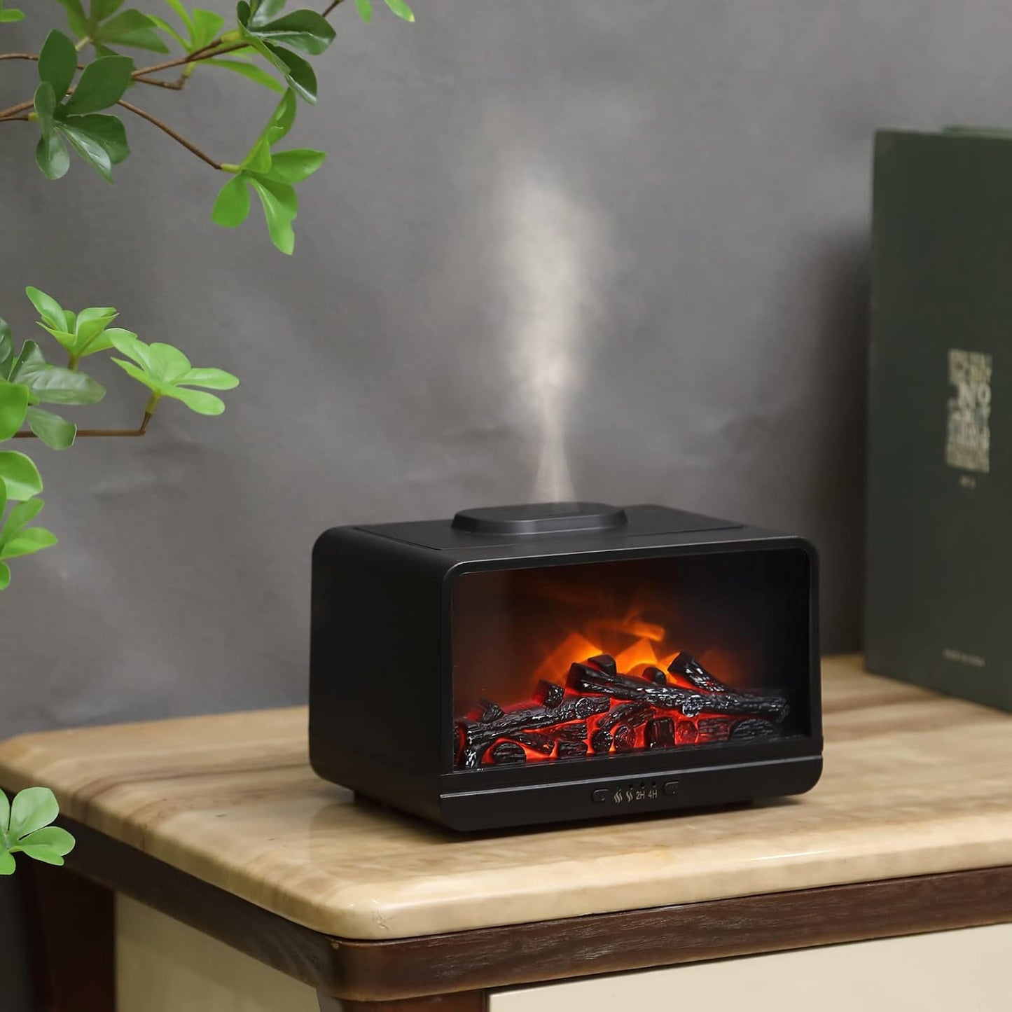 MU-XXJF006 Diffusore di Arome a Forma Caminetto (Nero)
