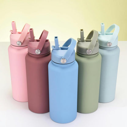 MU-SY03 Borraccia Termica A Doppia Parete con Maniglia 1L