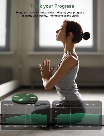 HEALTHFUN Digitale Körpergewichtswaage mit drahtloser Konnektivität