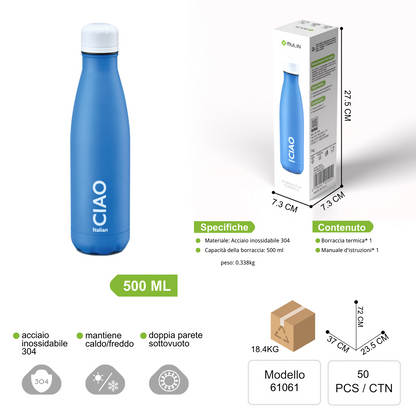 61061 Borraccia Termica 500ml con Dicitura