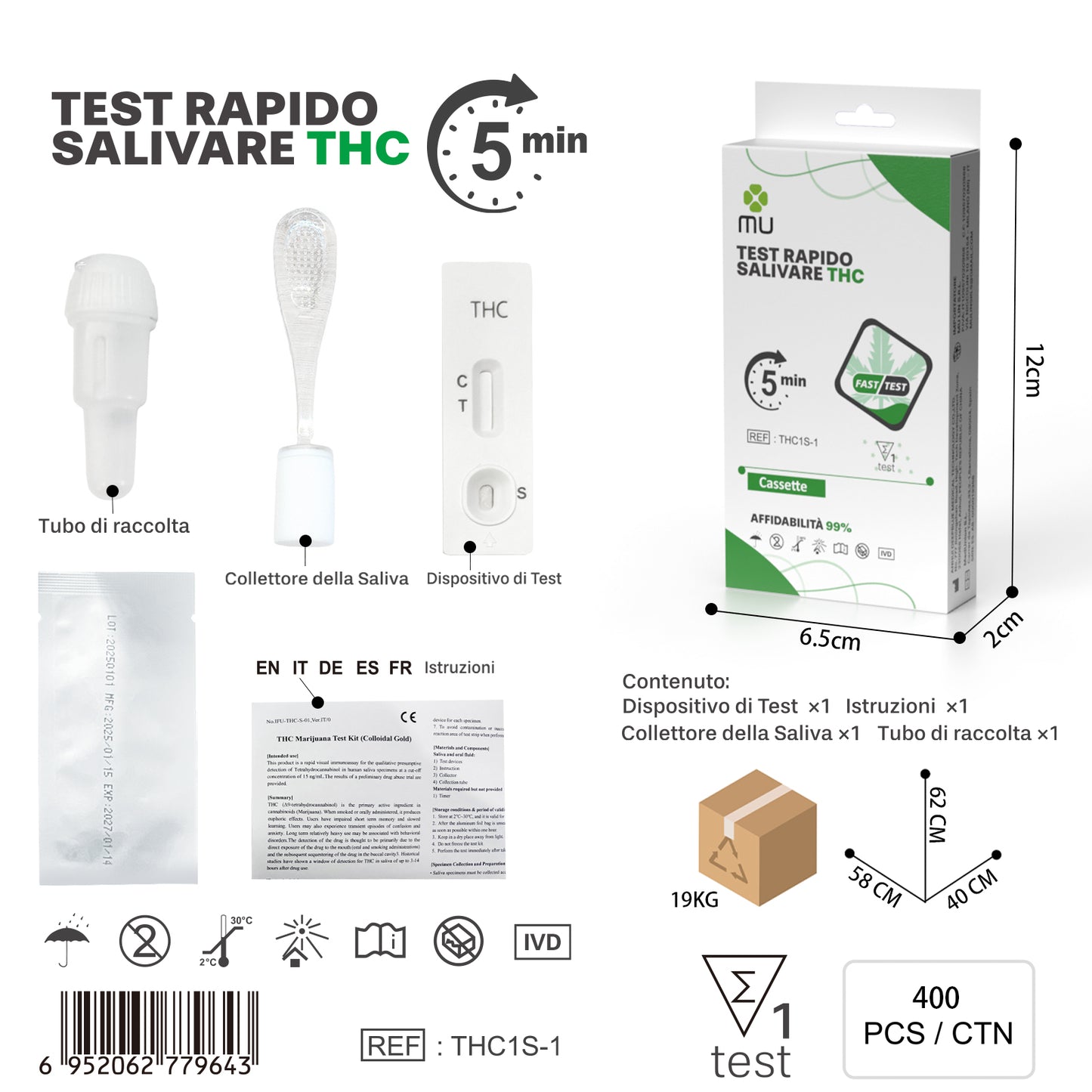 Mulin THC Test Rapido Salivare