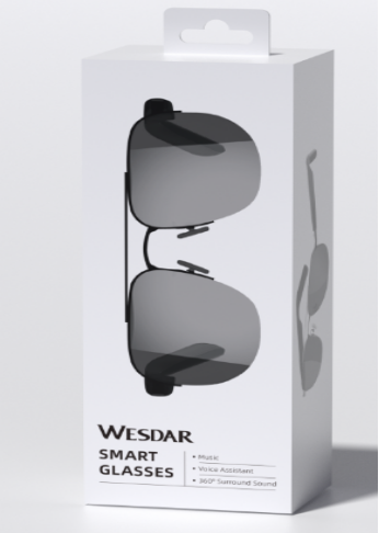 WESDAR K-311H Smart Occhiali con Bluetooth, 360° Sorround Sound e Assistenza Vocale