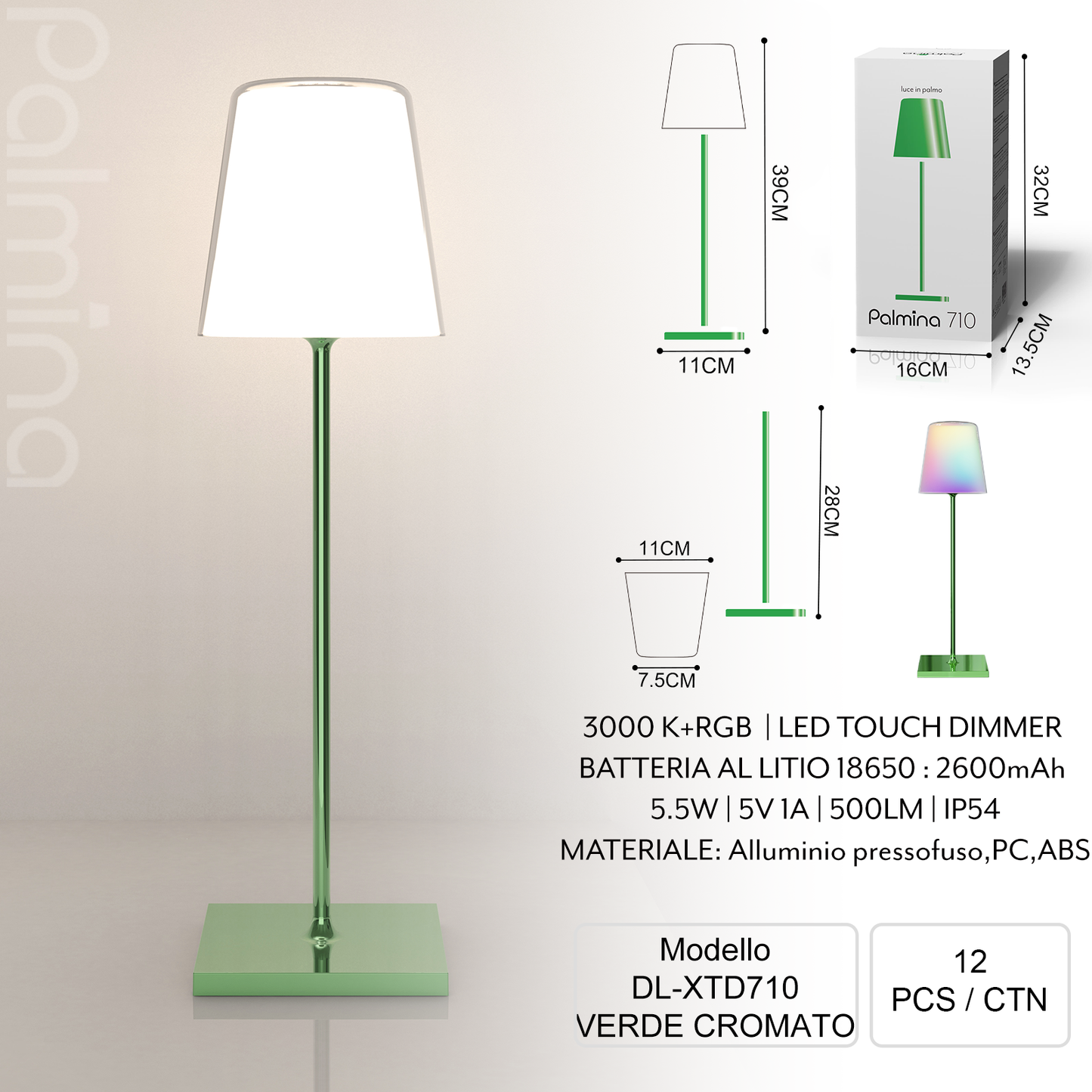 PALMINA XTD710 RGB Tischleuchte