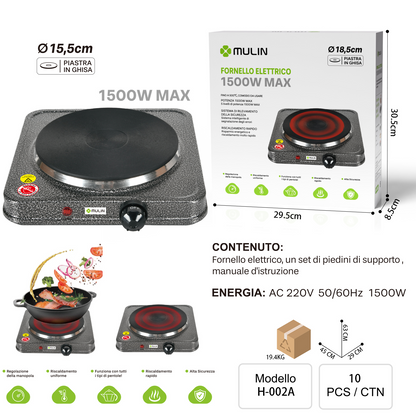 MU Fornello Elettrico 1500w H-002A