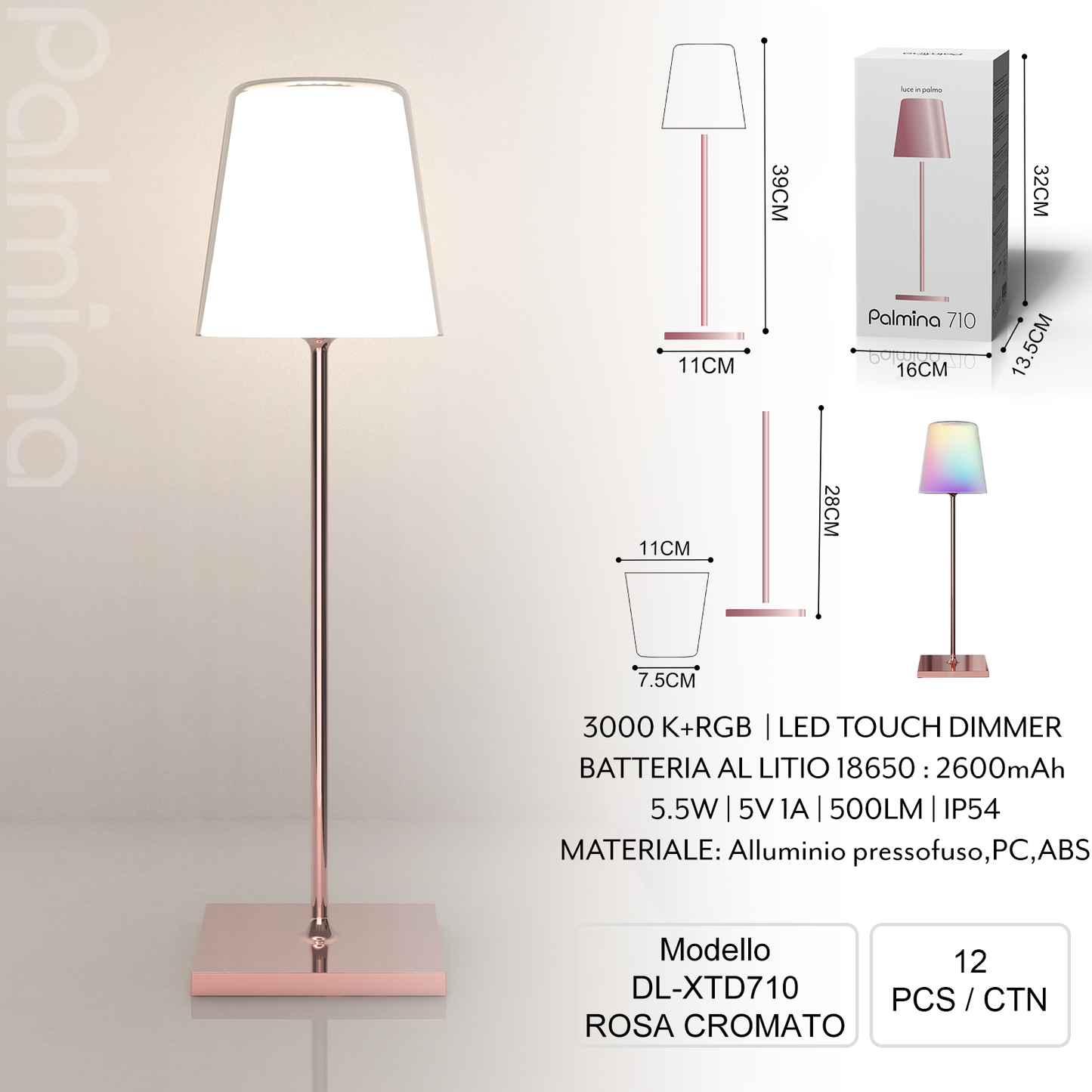 PALMINA XTD710 RGB Tischleuchte