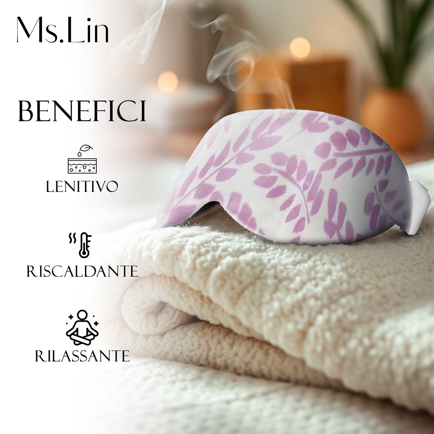 MS. LIN Maschera Occhi a Vapore (Lavanda)