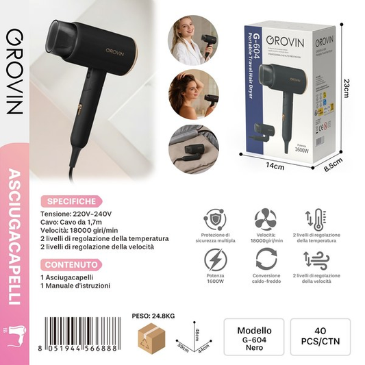 G-604 Asciugacapelli 1600w