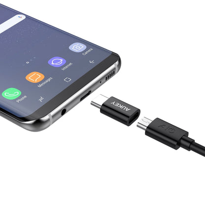 AUKEY CB-A2 Micro USB a Type-C Adattatore (Nero) (3pz)