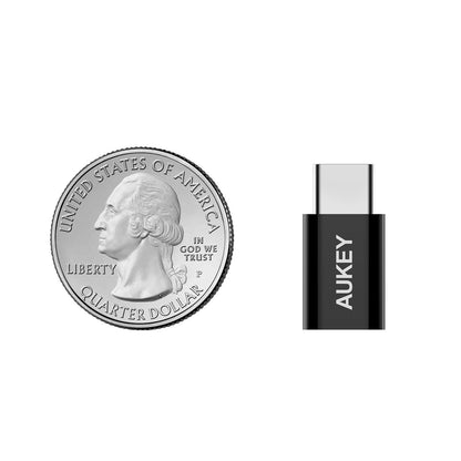 AUKEY CB-A2 Micro USB a Type-C Adattatore (Nero) (3pz)