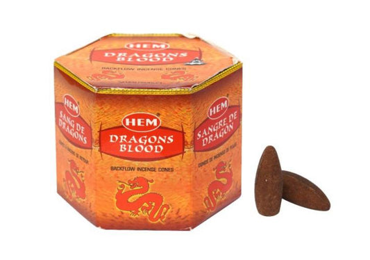 DRAGONS BLOOD BACKFLOW INCENSE CONES (confezione da 40pz di coni)