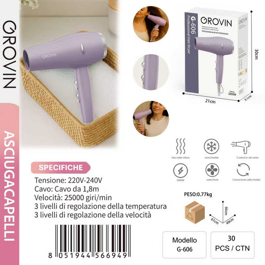 G-606 Asciugacapelli 2000w 220v-240v