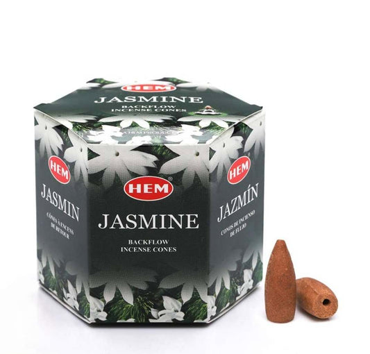 JASMINE BACKFLOW INCENSE CONES (confezione da 40pz di coni)