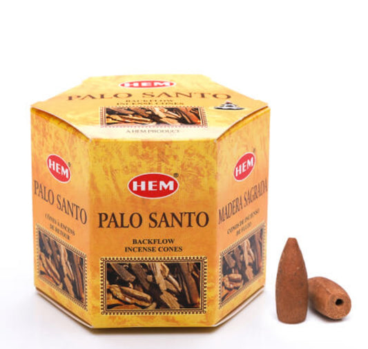 PALO SANTO BACKFLOW INCENSE CONES (confezione da 40pz di coni)