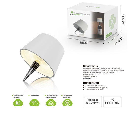 XTDZ1 Lampada da Bottiglia