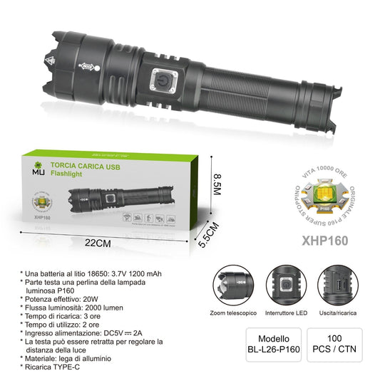 BL-L26-P160 Rechargeable Flashlight