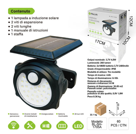 BL-SH-1705 Solar Induction and Sensored Wall Lamp