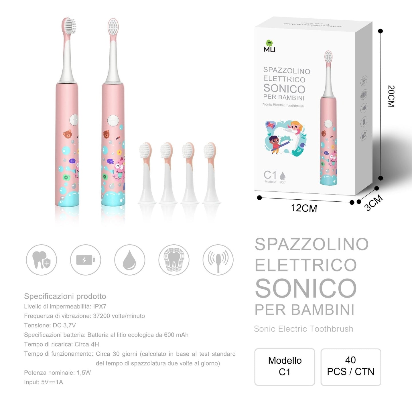 C1 Childrens Electric Toothbrush