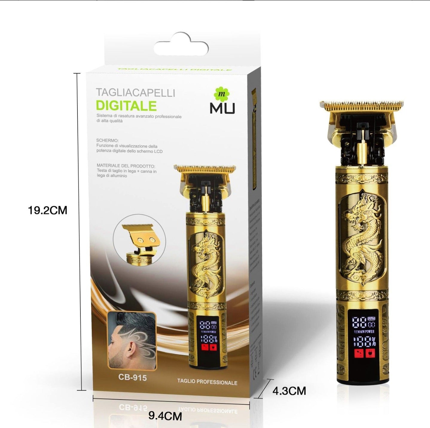CB-915 Wiederaufladbarer digitaler Haarschneider
