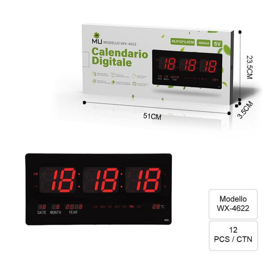 WX-4622 Digital Calendar and Alarm Clock