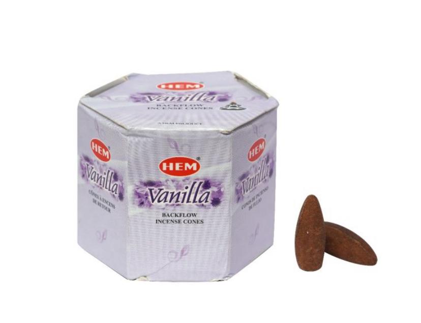 VANILLA BACKFLOW INCENSE CONES (confezione da 40pz di coni)