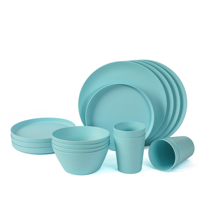 SET CENA 16PZ In Amido di Mais, Ecologico e Riutilizzabile