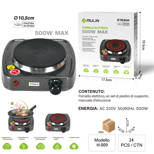 MU Fornello Elettrico 500w H-009